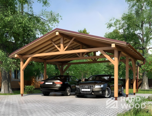 Навес 6х6 из дерева №128 - фото 930