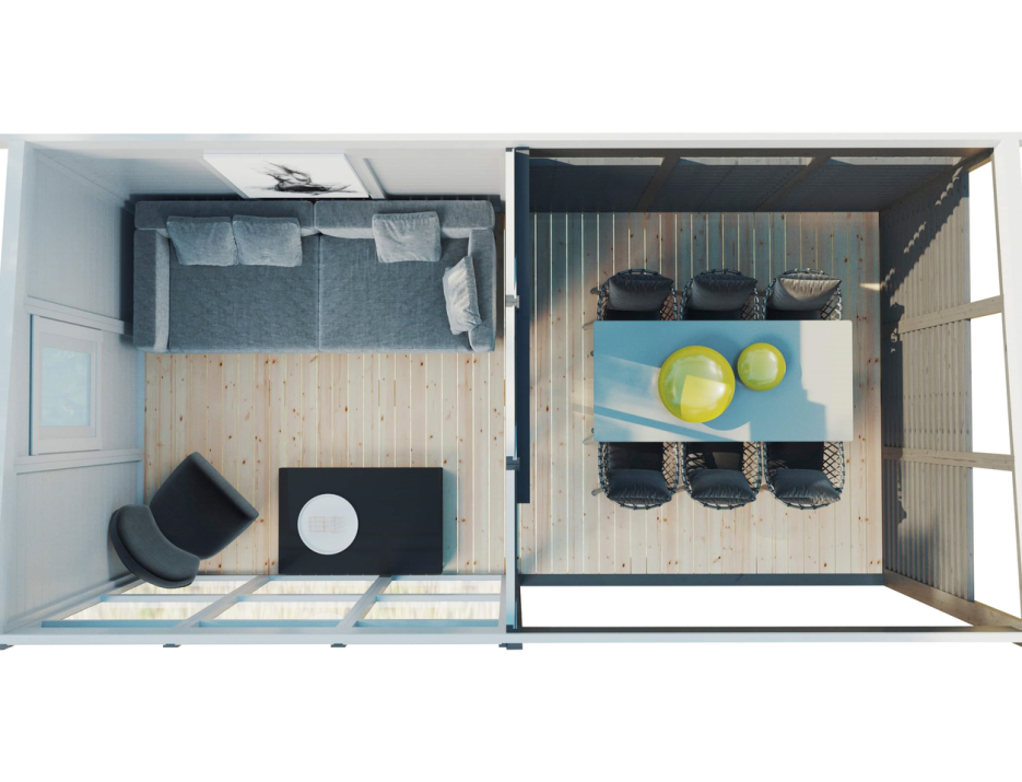 Садовая беседка двухзонная №43 - фото 1648