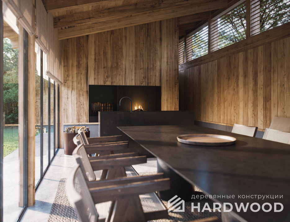 Беседка премиум класса с камином №74 - фото 1747