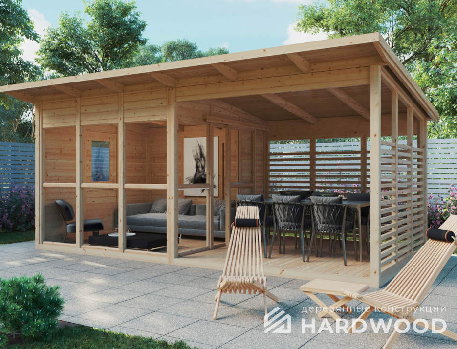 Садовая беседка двухзонная №43 - фото 1646